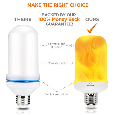 LED Flame Effect Light Bulb - 1 Pack