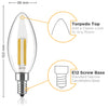 Image of Dimmable LED Candelabra Bulbs - 2700K Soft White - 12 pk