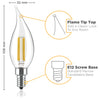 Image of LED Candelabra Bulbs - Flame Tip - 2700K Soft White