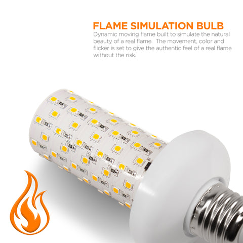 LED Flame Effect Bulb - 2 Bulbs