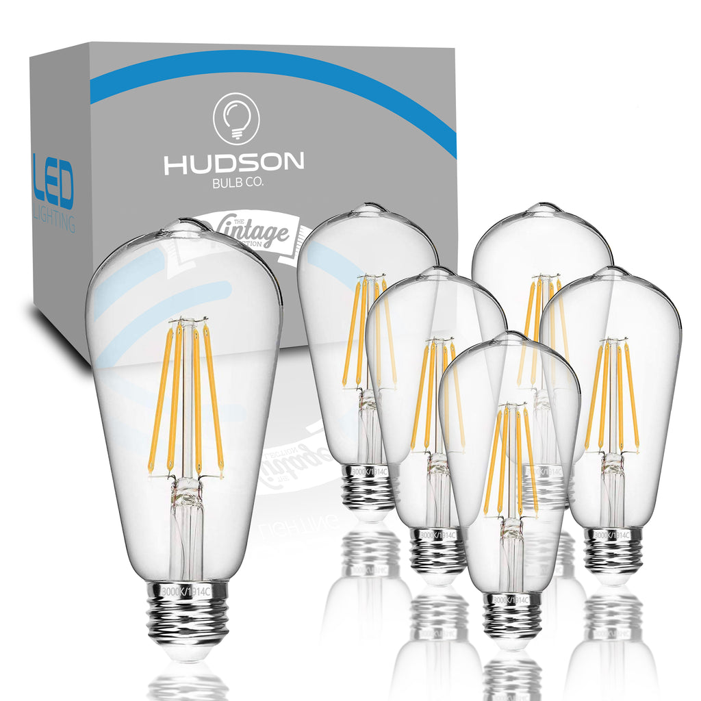Vintage LED Edison Light Bulbs - 4000K Daylight White – Hudson Bulb Co.
