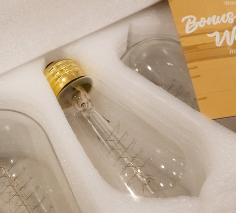 4 Pack Vintage Incandescent Edison Bulbs - ST58 - Spiral Filament