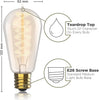 Image of 4 Pack Vintage Incandescent Edison Bulbs - ST58 - Spiral Filament